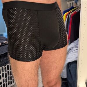 Breathable Black Men's Boxer Briefs